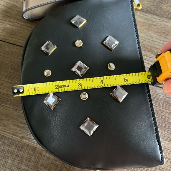 Fossil Black Crossbody Bag with Geometric Studs - Picture 11 of 16